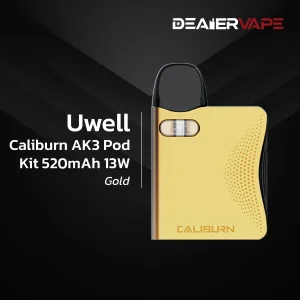 uwell caliburn ak3 pod kit 520mah 13w gold