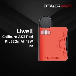 uwell caliburn ak3 pod kit 520mah 13w red