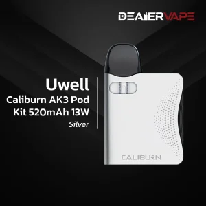 uwell caliburn ak3 pod kit 520mah 13w silver