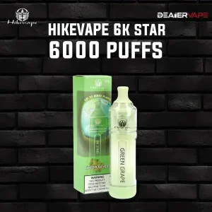 hikevape 6k star 6000 puffs green grape