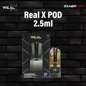real x pod 2.5ml กลิ่นงอุ่นผลไม้ยอดฮิต ขายดีอันดับหนึ่ง
