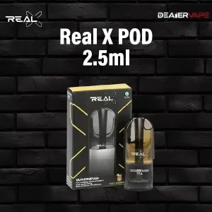 real x pod 2.5ml กลิ่นชามะนาว เปรี้ยวอมหวาน สูบง่ายไม่แทงคอ