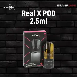 real x pod 2.5ml กลิ่นสตอเบอรี่ ราคาถูก