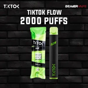 tiktok flow 2000 puffs green apple