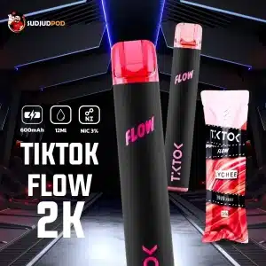 tiktok flow 2000 puffs พอตใช้แล้วทิ้งเครื่องเล็ก ใช้งานง่าย
