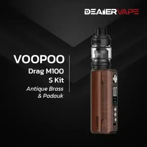 voopoo drag m100 s kit antique brass padauk