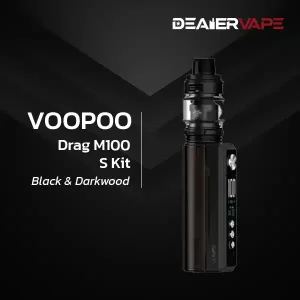 voopoo drag m100 s kit black darkwood