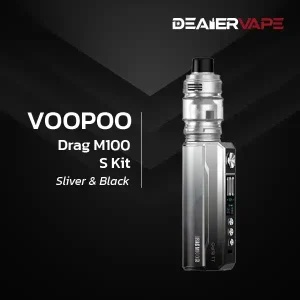 voopoo drag m100 s kit sliver black