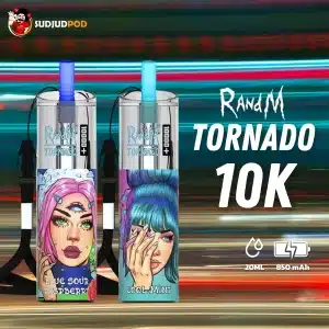 Randm Tornado 10000 (10K) | กลิ่นแน่น ควันชัดสะใจ (10,000 Puffs)