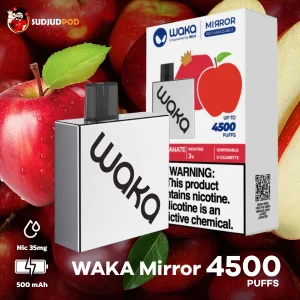 Waka Mirror 4500 Puffs ดีไซน์เงากระจก ทรงพรีเมียม