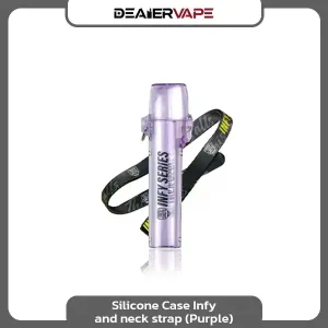 silicone case infy and neck strap purple