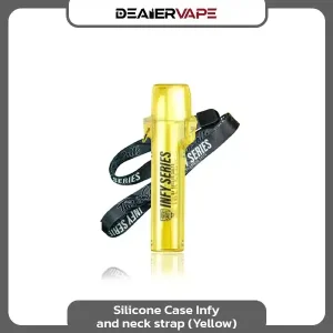 silicone case infy and neck strap yellow
