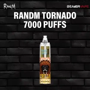 randm tornado 7000 puffs-peach mango