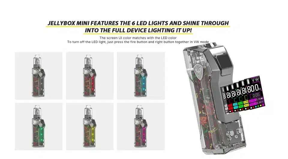 Jellybox Mini มาพร้อมไฟ LED 6 สี