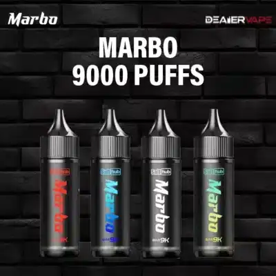Marbo 9000 Puff พอตใช้แล้วทิ้งคำสูบยาวนาน 9000 คำ พอตใช้แล้วทิ้ง Marbo 9000 Puff คำสูบ 9000 คำ พร้อมกลิ่นหลากหลาย เช่น แตงโม องุ่น และบลูไอซ์