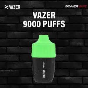 vazer 9000 puffs กลิ่นแอปเปิ้ล รสชาติอร่อย หวานนุ่มคอ