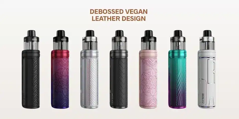 บุหรี่ไฟฟ้า drag ตัวใหม่ มีให้เลือกมากถึง 7 สี พร้อมตัวเครื่องหุ้มหนัง