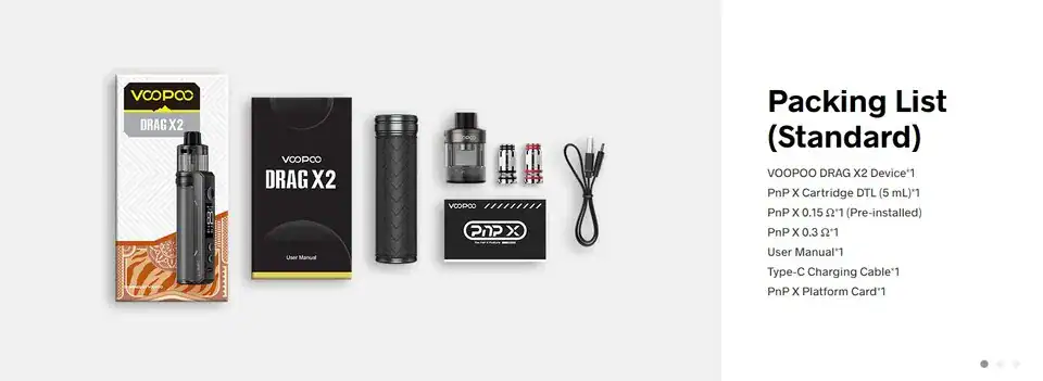 แกะกล่อง voopoo drag x2 รีวิว ของภายในมีอะไรมาให้บ้าง