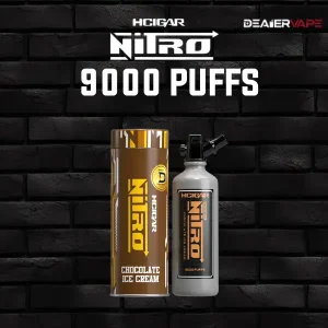 hcigar nitro 9000 puffs กลิ่นไอศกรีมชอคโกแลต หวานเย็นอร่อยชื่นใจ