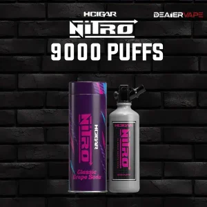 hcigar nitro 9000 puffs กลิ่นองุ่นโซดา สูบได้กี่คำ