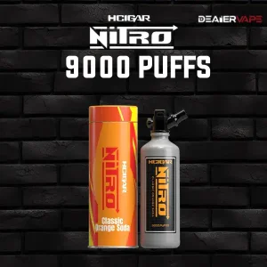 hcigar nitro 9000 puffs กลิ่นส้มโซดา สินค้าขายดี