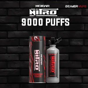 hcigar nitro 9000 puffs กบิ่นยาสูบรสสตอเบอรี่ เเปลกใหม่ไม่เหมือนใคร