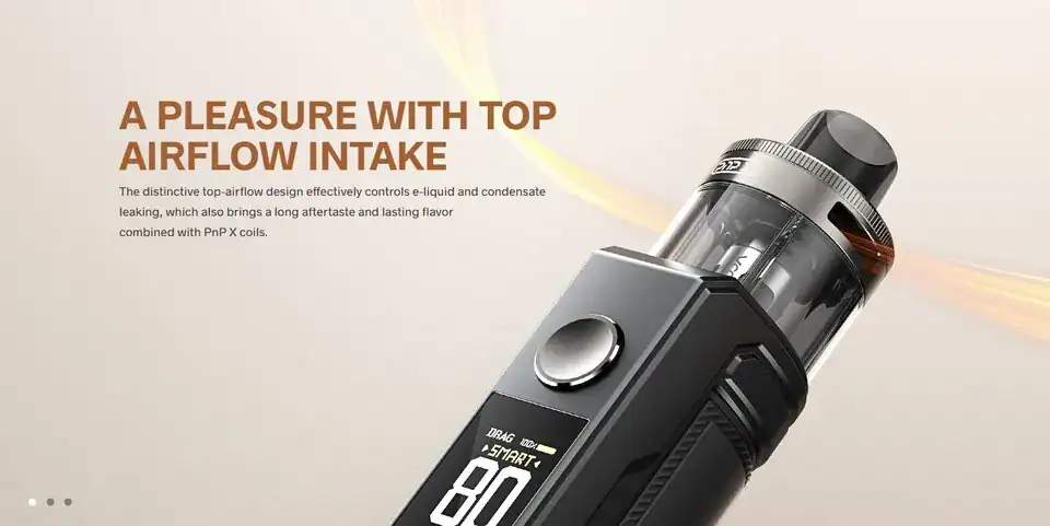 voopoo pnp x cartridge dtl มาพร้อมรูลมบนป้องกันการรั่วซึม