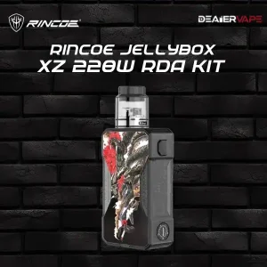 rincoe jellybox xz 228w rda kit black clear