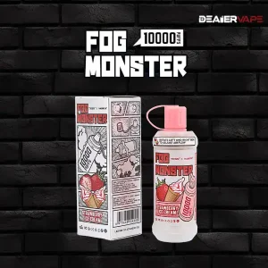 ช้แล้วทิ้ง fog monster 10k puffs กลิ่นไอศกรีาสตอเบอรี่ สำหรับคนที่ชอบฟีลสูบ MTL