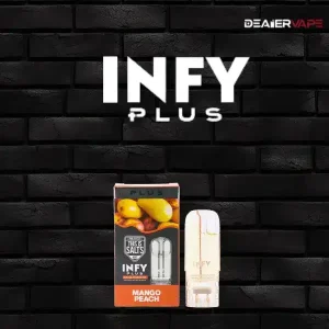 หัวพอต infy plus 2.5ml กลิ่น มะม่วงพีช ราคาส่ง หวานหอมสดชื่นกับกลิ่นมะม่วงพีช ผสานความละมุน