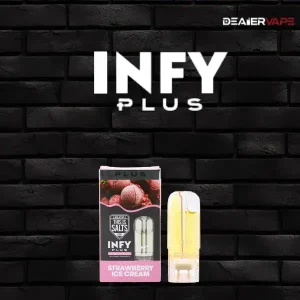 หัวพอต infy plus 2.5ml กลิ่น ไอศครีมสตรอว์เบอร์รี ราคาไอศกรีม เย็นเจี๊ยบ
