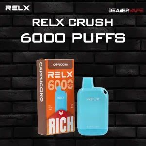relx crush 6000 puff กลิ่นคาปูชิโน่ ราคาส่ง