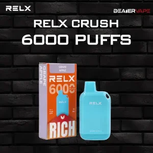 relx crush 6000 puff กลิ่นองุ่นแอปเปิ้ล ราคาถูก