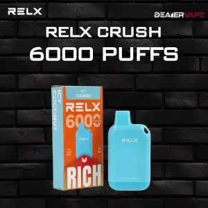 relx crush 6k กลิ่นมะพร้าว รสชาติเป็นอย่างไร