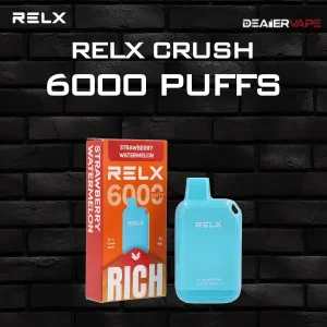 relx crush 6000 กลิ่นแตงโมสตอเบอรี่ Dearlervape เปิดรับตัวแทนจำน่าย