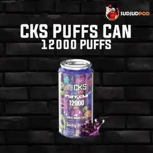 CKS Puffs Can 12000 กลิ่นองุ่นฉ่ำ – องุ่นหวานหอม รสชาติเข้มชัด สดชื่นทุกการสูบ