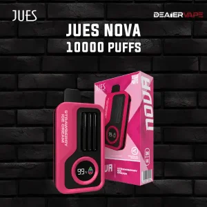 jues nova 10000 puffs กลิ่นสตอเบอรี่ไอศกรีม หวานเย็นหอมอร่อยลงตัว