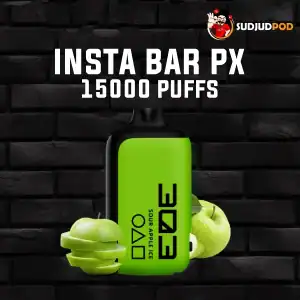 Insta Bar PX 15000 Puffs กลิ่นแอปเปิ้ลเปรี้ยวไอซ์ – แอปเปิ้ลเปรี้ยวซ่า เติมความเย็นสดชื่นสะใจ