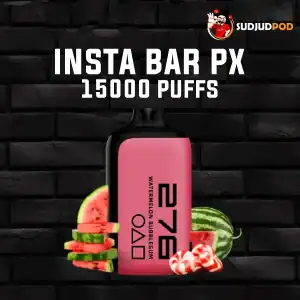 Insta Bar PX 15000 Puffs กลิ่นแตงโมบับเบิ้ลกัม – หวานฉ่ำแตงโม เคล้าเคี้ยวสนุกด้วยบับเบิ้ลกัม