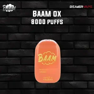 baam ox 8000 puffs กลิ่นมะม่วง สูบง่าย มีเปกลักษณ์เฉพาะตัว