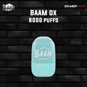 baam ox 8000 puffs กลิ่นน้ำแร่ สูบได้กี่คำ