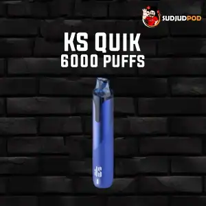 KS Quik 6000 Puffs กลิ่นมิ้นท์เย็นจัด เย็นจัดสดชื่น เติมความเฟรชขั้นสุด