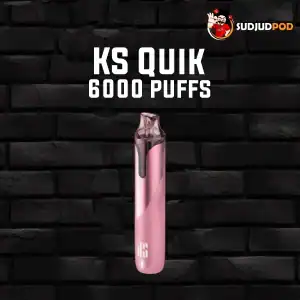 KS Quik 6000 Puffs กลิ่นลิ้นจี่ หวานหอมละมุน กลิ่นลิ้นจี่ชัดเจนสดชื่น
