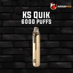 KS Quik 6000 Puffs กลิ่นชานมอู่หลง หอมชาอู่หลงเข้มข้น ผสมความหวานมันของนม