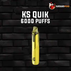 KS Quik 6000 Puffs กลิ่นสับปะรด หอมหวานอมเปรี้ยว สไตล์ทรอปิคอลสดชื่น