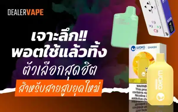 บุหรี่ไฟฟ้าใช้แล้วทิ้ง ความสะดวกสบายในการเลือกซื้อออนไลน์