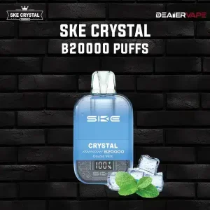 พอตใช้แล้วทิ้ง ske crystal b20000 puffs กลิ่นดับเบิ้ลมิ้นต์ รสชาติดี มีความเย็น