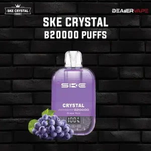 พอตใช้แล้วทิ้ง ske crystal b20000 puffs กลิ่นโยโย่องุ่น หวานหอมอร่อย สูบง่ายเหมาะกับมือใหม่