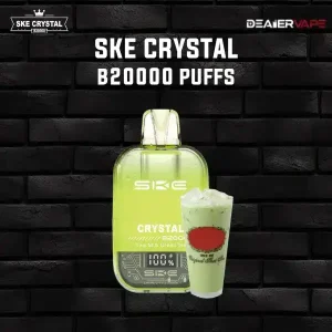 พอตใช้แล้วทิ้ง ske crystal b20000 puffs กลิ่นชาเขียว หอมหวานอร่อย หวานอร่อยกลมกล่อม