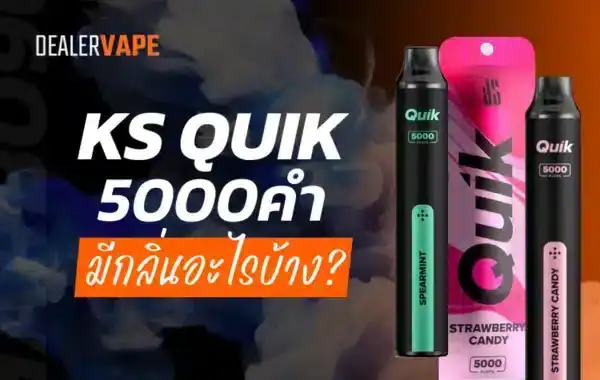 สำรวจ KS Quik 5000 มีกลิ่นอะไรบ้าง ทั้งกลิ่นผลไม้และกลิ่นหวาน หอมลงตัว